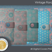 Vintage Floral Digital Covers