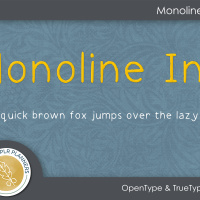 Monoline Ink Font