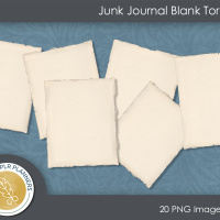 Junk Journal Blank Torn Papers