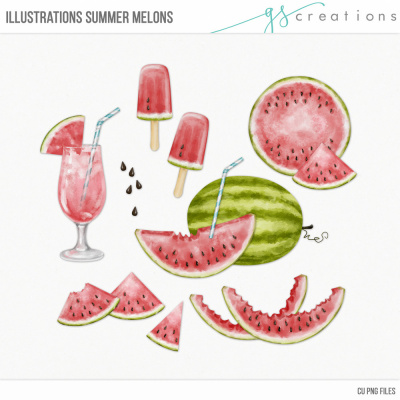 Summer Melons Illustrations