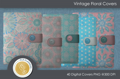 Vintage Floral Digital Covers
