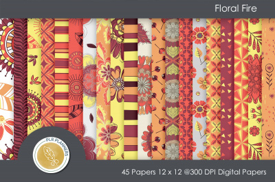 Floral Fire Paper Pack