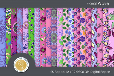 Floral Wave Paper Pack