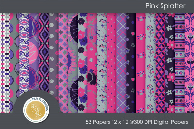 Pink Splatter Paper Pack&nbsp;