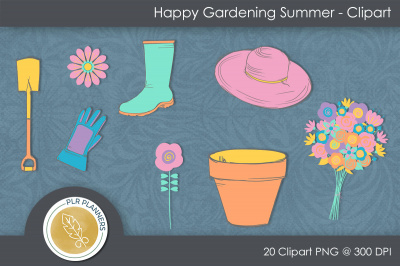 Happy Gardening Summer Clipart