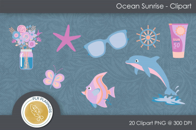 Ocean Sunrise Clipart