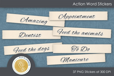 Action Word Stickers