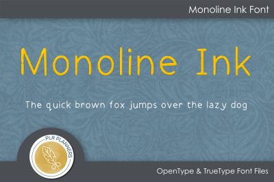 Monoline Ink Font