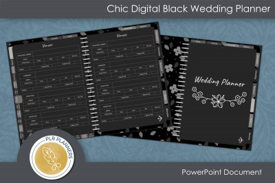 Chic Black Digital Wedding Planner