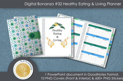 Digital Bonanza #32 Healthy Eating and Living Planner