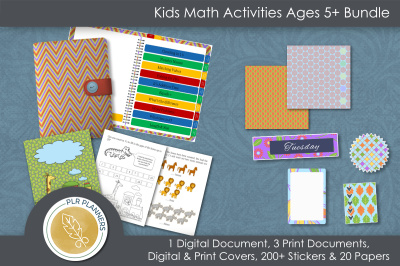 Kid's Math Activities Ages 5+ Bundle