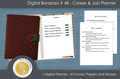 Digital Planner Bonanza # 48 Digital Job Seeking Planner