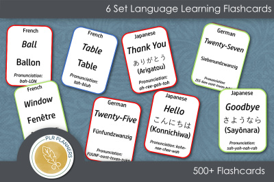 6 Set Language Learning Flashcards