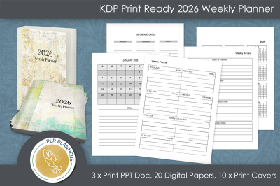 KDP Print Ready 2026 Weekly Planner